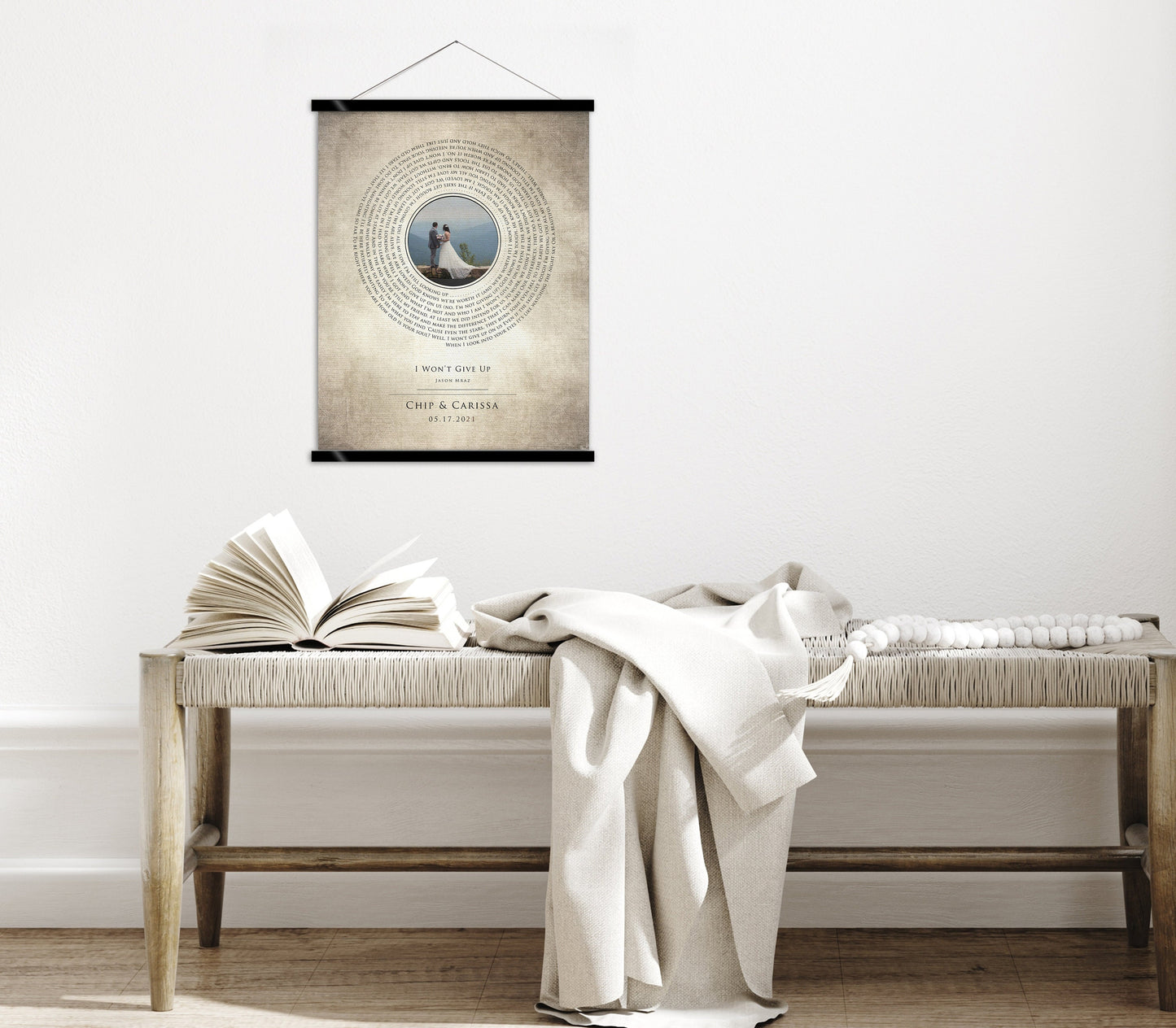 2 Year Cotton Anniversary, Photo Record Art - HoneycombProverbs - Tapestries - 2nd Anniversary Gifts