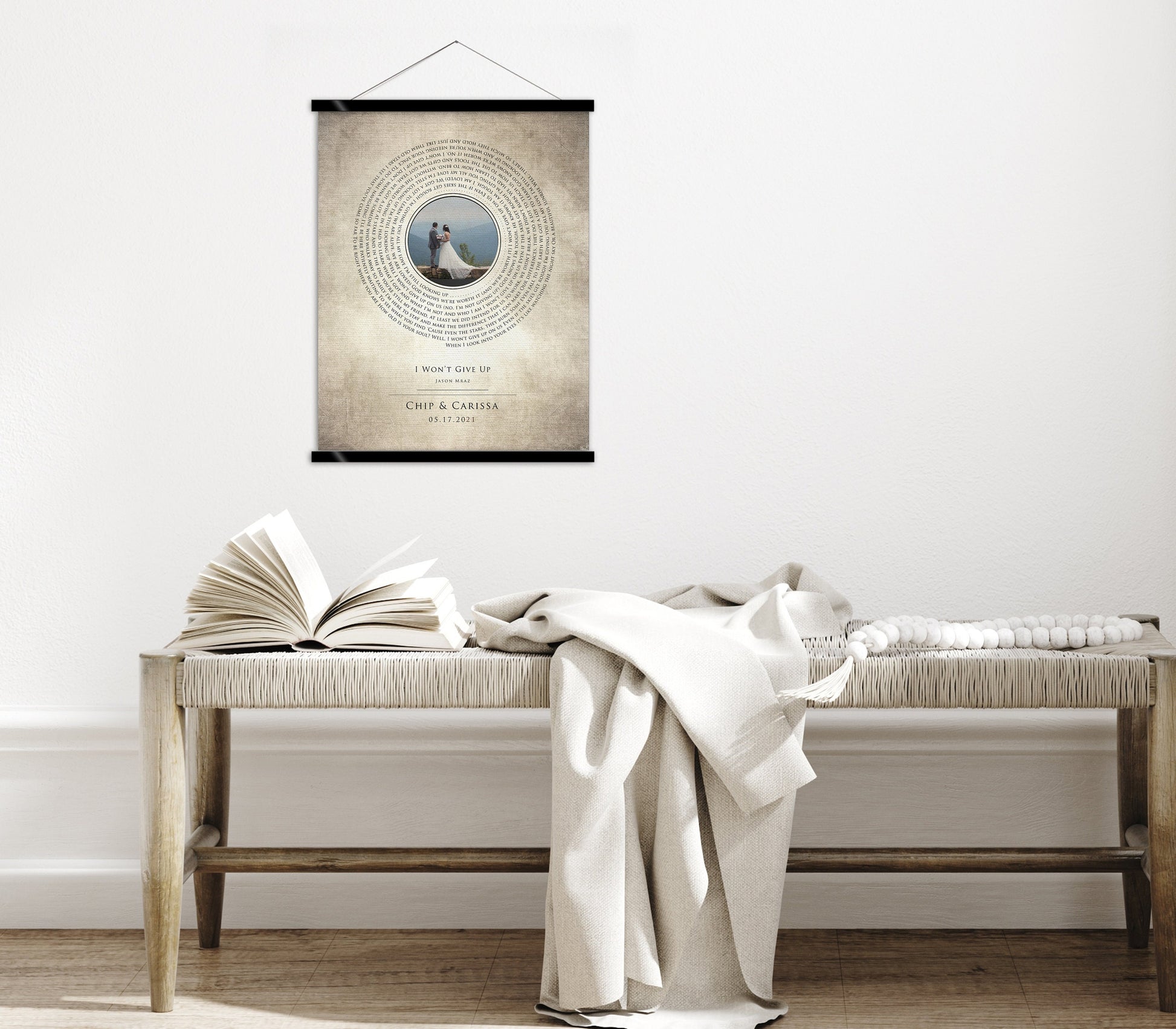 2 Year Cotton Anniversary, Photo Record Art - HoneycombProverbs - Tapestries - 2nd Anniversary Gifts