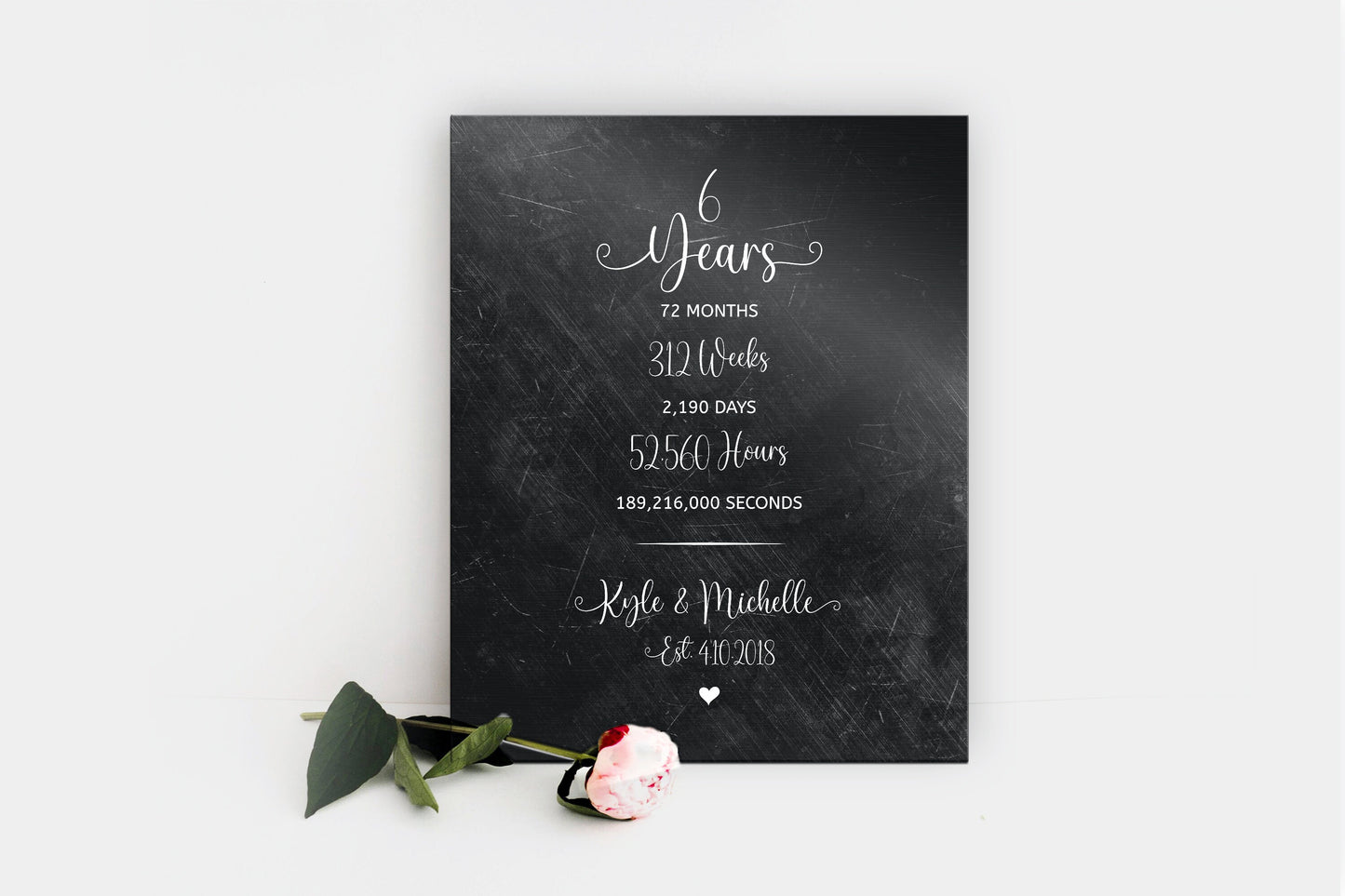 Years Months Weeks Days Tin or Iron Anniversry Plaque - HoneycombProverbs - Signs - Tin and Aluminum Gifts