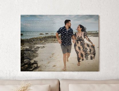Cotton Canvas, Photo Gift with Song - HoneycombProverbs - Wall Decor - Photo Lyrics Wall Art