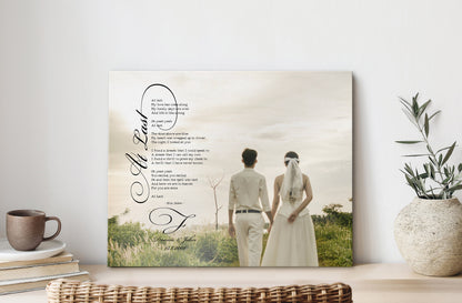 Elegant Cotton Song & Photo Canvas, room view, 2nd anniversary cotton