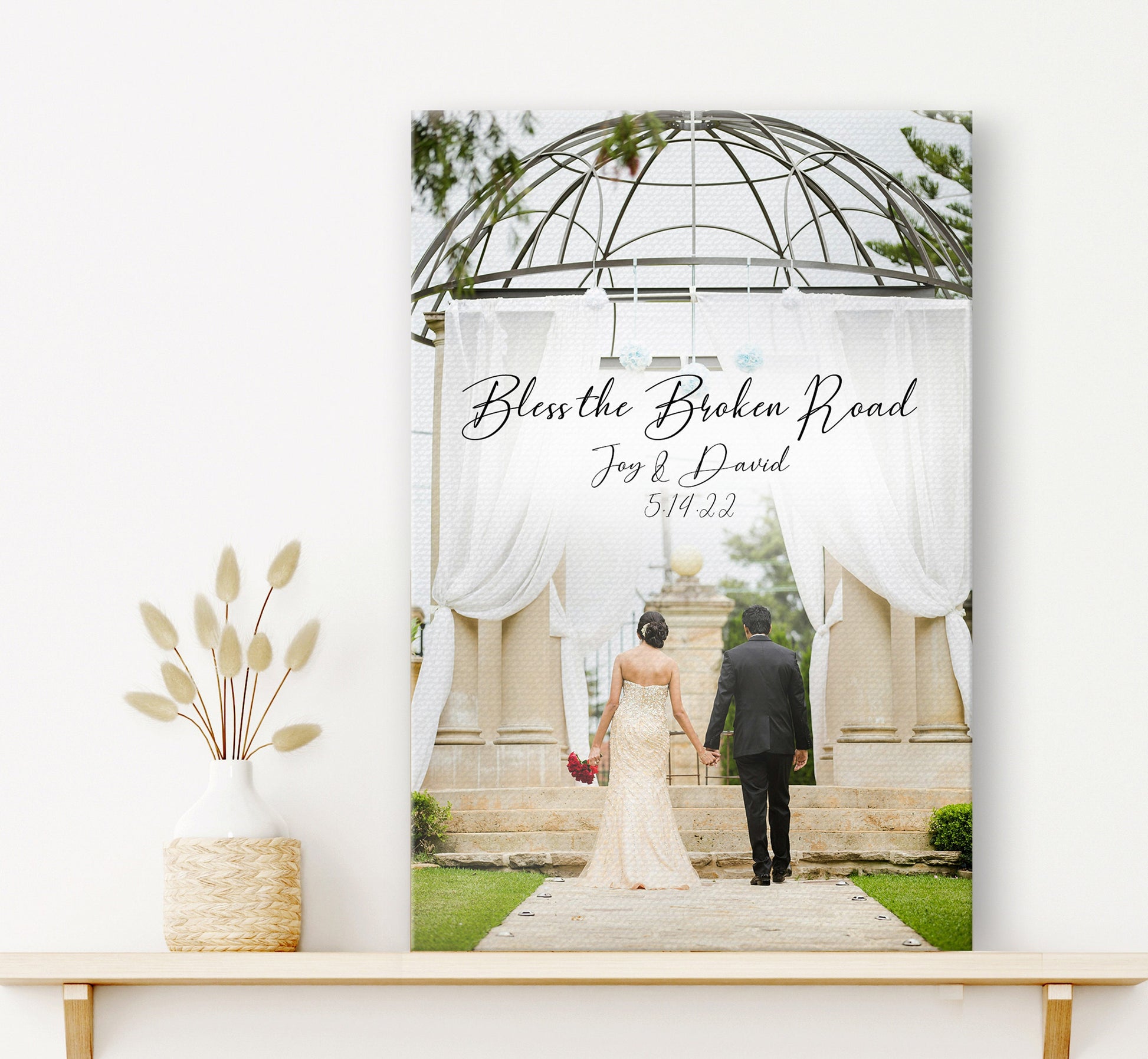 Cotton Canvas, Photo Gift with Song - HoneycombProverbs - Wall Decor - Photo Lyrics Wall Art