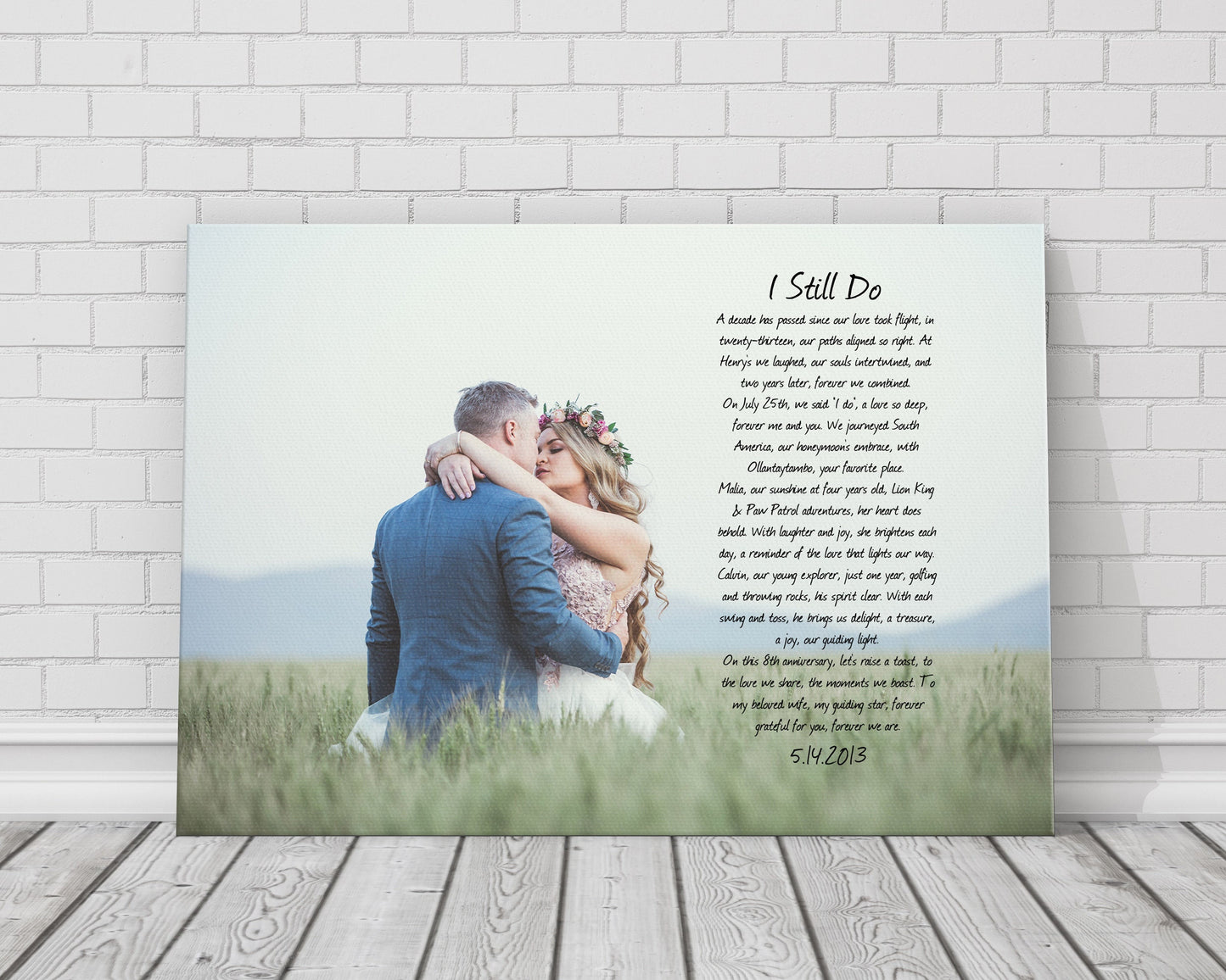 Personalized Photo Canvas, Refinded Cotton Song Canvas - HoneycombProverbs - Wall Decor - Photo Lyrics Wall Art