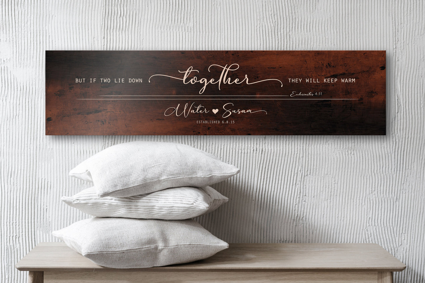 Elegant Iron Sign for Couples, Personalized Words of Wisdom for Couples Art - HoneycombProverbs - Signs - Name Signs Wall Art