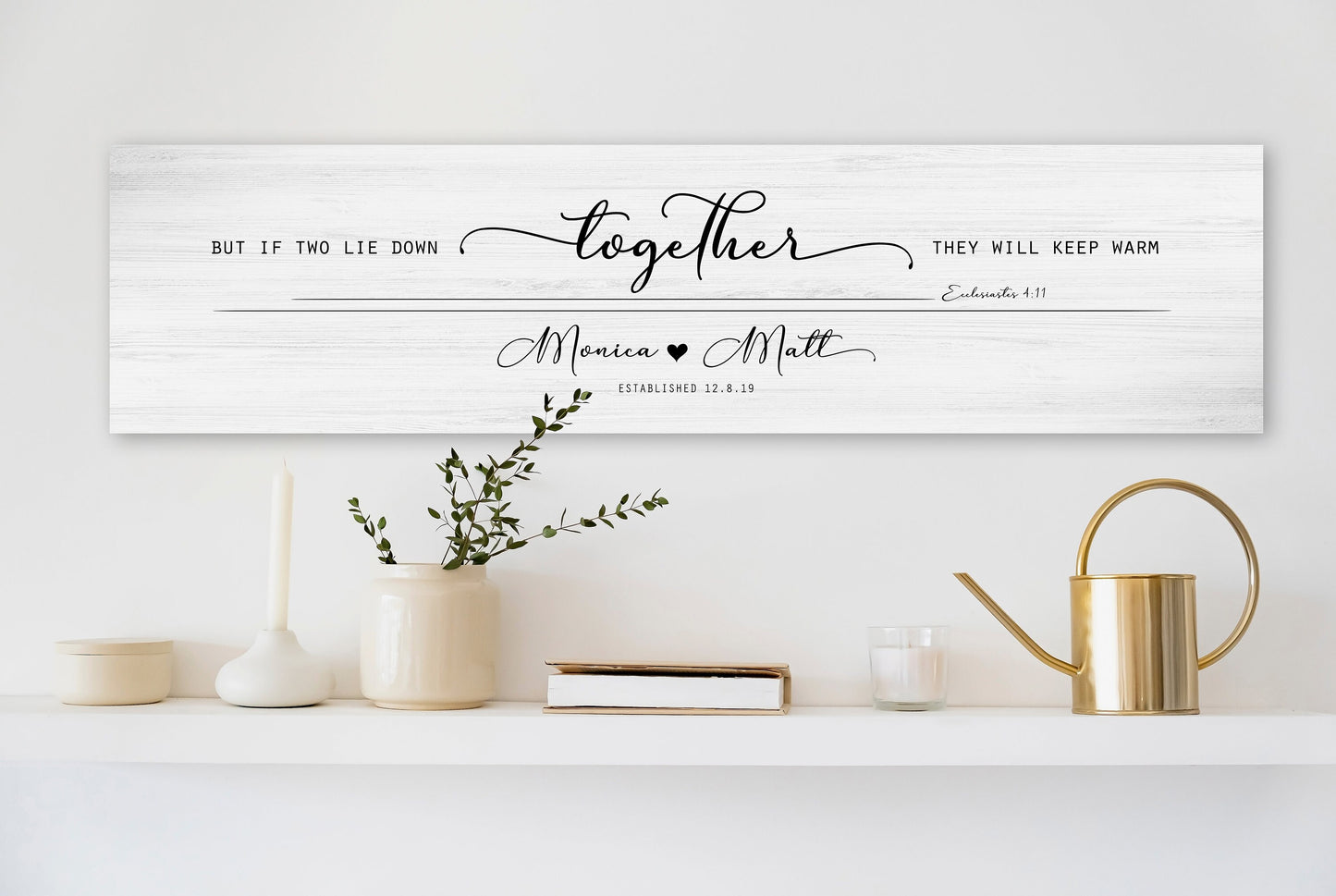 Christian Rustic Farmhouse Couples Personalized Decor, Wood Bedroom Sign - HoneycombProverbs - Signs - 5 year anniversary gifts