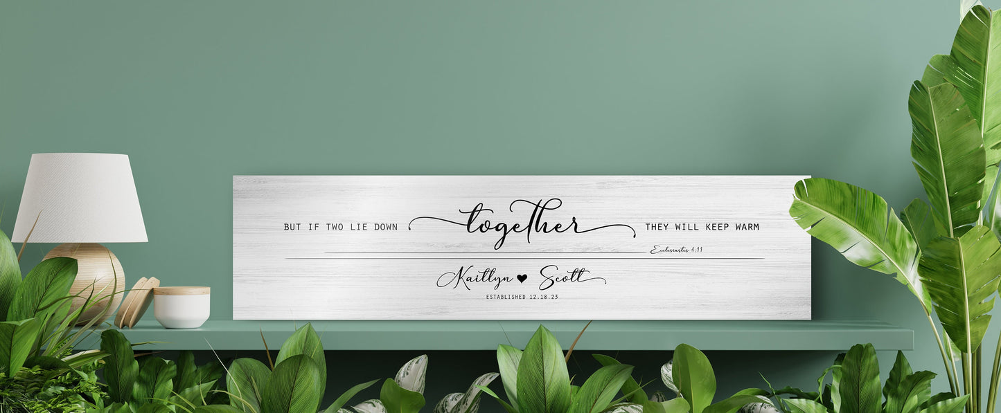 Christian Rustic Farmhouse Couples Personalized Decor, Wood Bedroom Sign - HoneycombProverbs - Signs - 5 year anniversary gifts