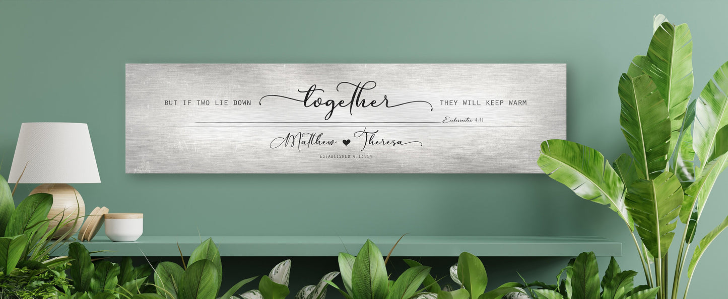 Tarnished Tin Words of Wisdom for Couple's Sign, Christian Decor for Bedroom - HoneycombProverbs - Signs - Tin and Aluminum Gifts