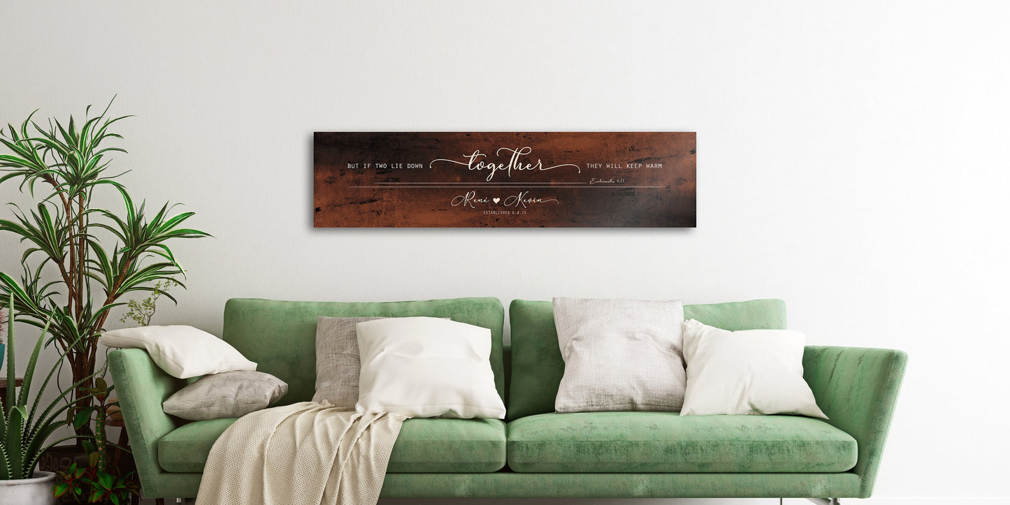Tarnished Tin Words of Wisdom for Couple's Sign, Christian Decor for Bedroom - HoneycombProverbs - Signs - Christian Wall Art