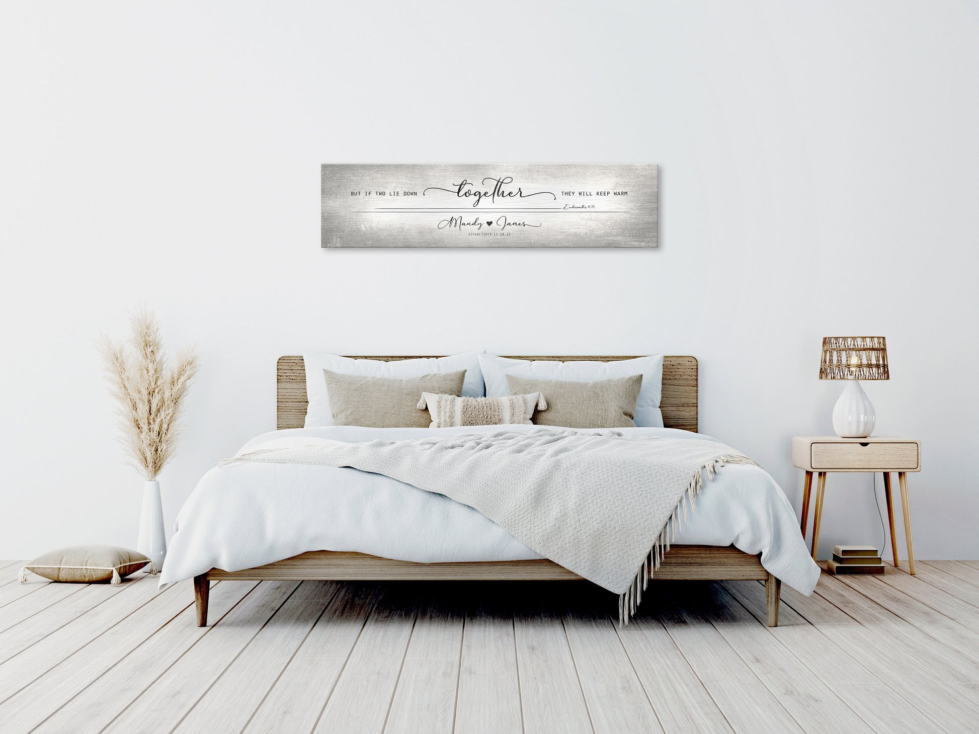 Ecclesiastes 4:11 Couple's Metal Plaque - HoneycombProverbs - Signs - Bronze Anniversary Gifts