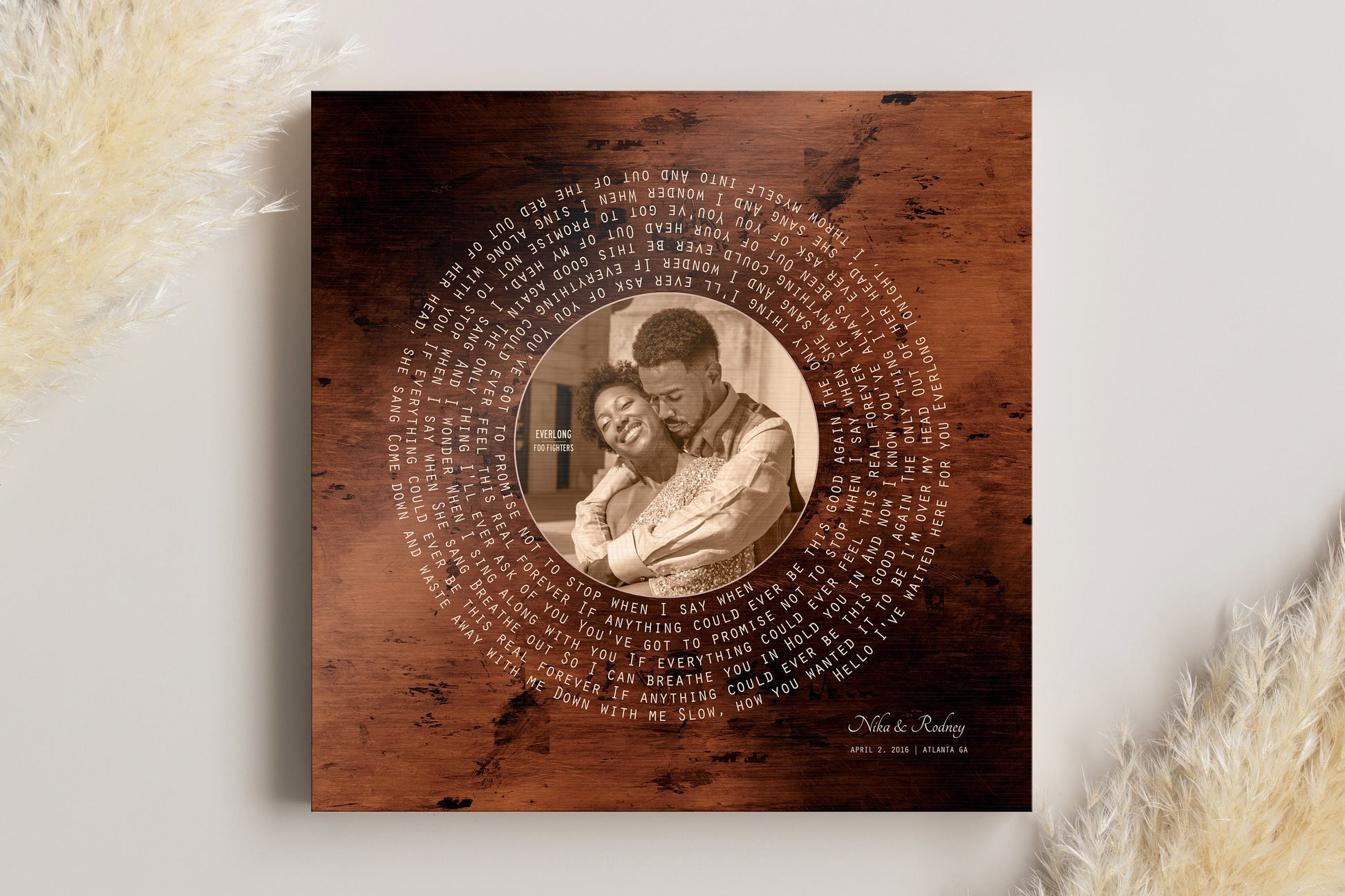 Personalized Mother of Groom Gift: Song Lyrics Photo Plaque - HoneycombProverbs - Signs - Record Album Lyrics Art