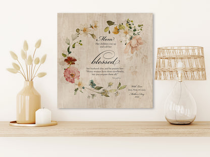 Her Children Call Her Blessed: Personalized Proverbs 31 Wood Plaque - HoneycombProverbs - Signs - Christian Wall Art
