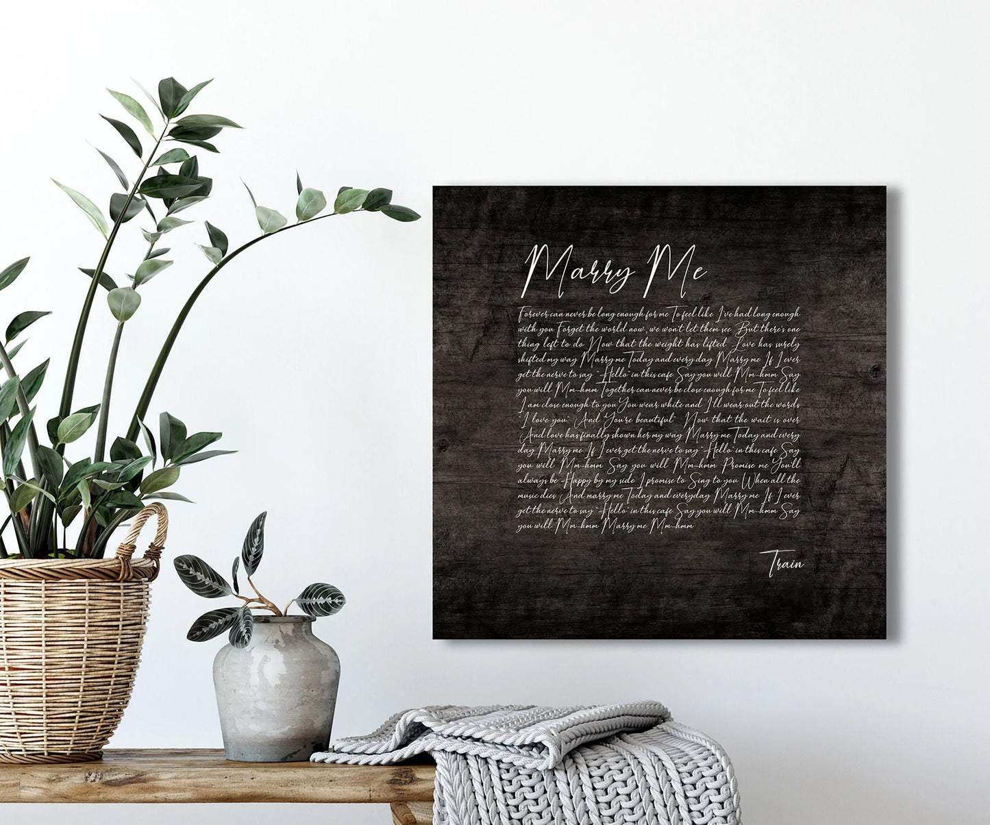 Rustic Farmhouse Wooden Lyric Plaque - HoneycombProverbs - Signs - Rustic Lyrics Wall Decor