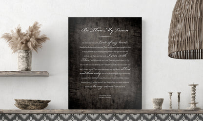 Old Rugged Worship Song Art, size and option view, 5th anniversary wood