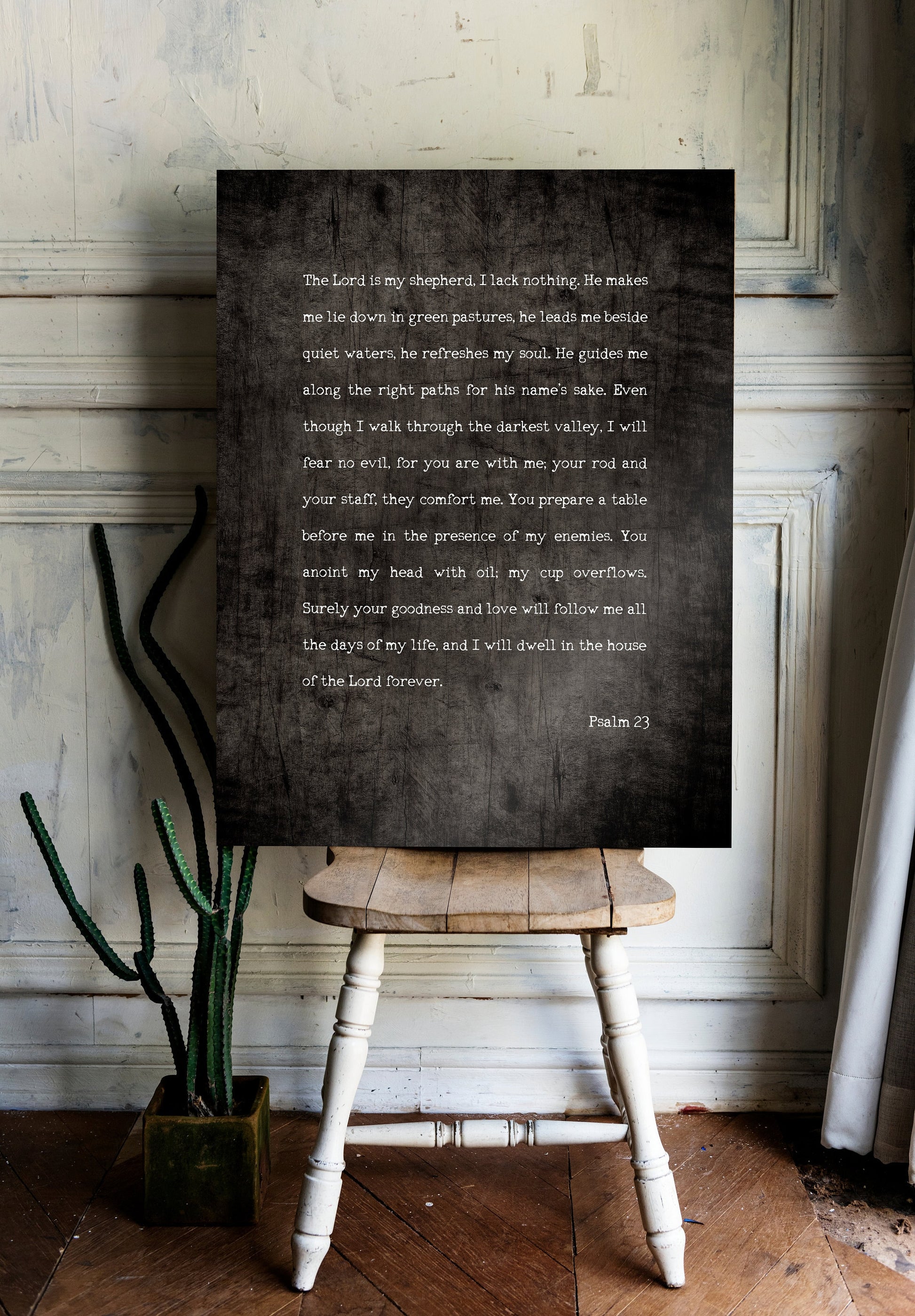 Customizable Scripture Art, Christian Wall Decor, Bible Verse Art on Wood, Large, Religious Quote, Encouraging Saying, Uplifting, Farmhouse