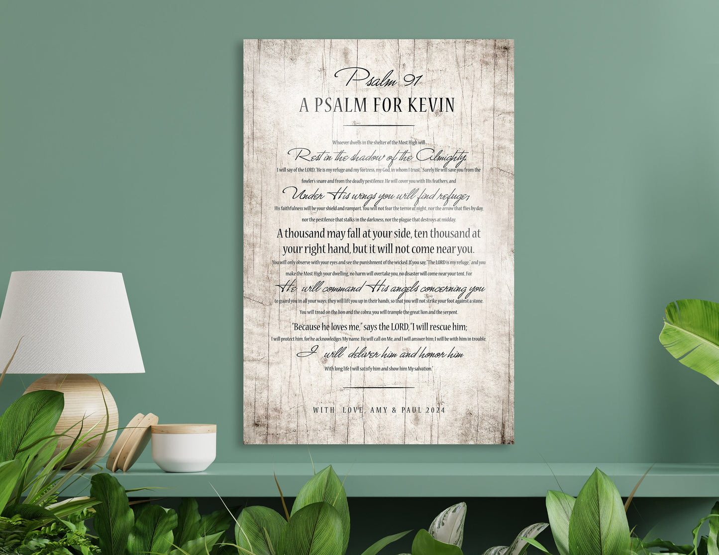 
                  
                    Soldier's Psalm 91, Personalized Man Cave Art, Bible Verse Decor, Psalm 91 Plaque, Husband Anniversary, Gift for Him, Service Tribute, Gift
                  
                
