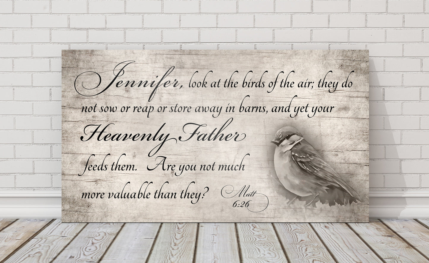 Look at the birds, Farmhouse Scripture Art - HoneycombProverbs - Signs - Christian Wall Art