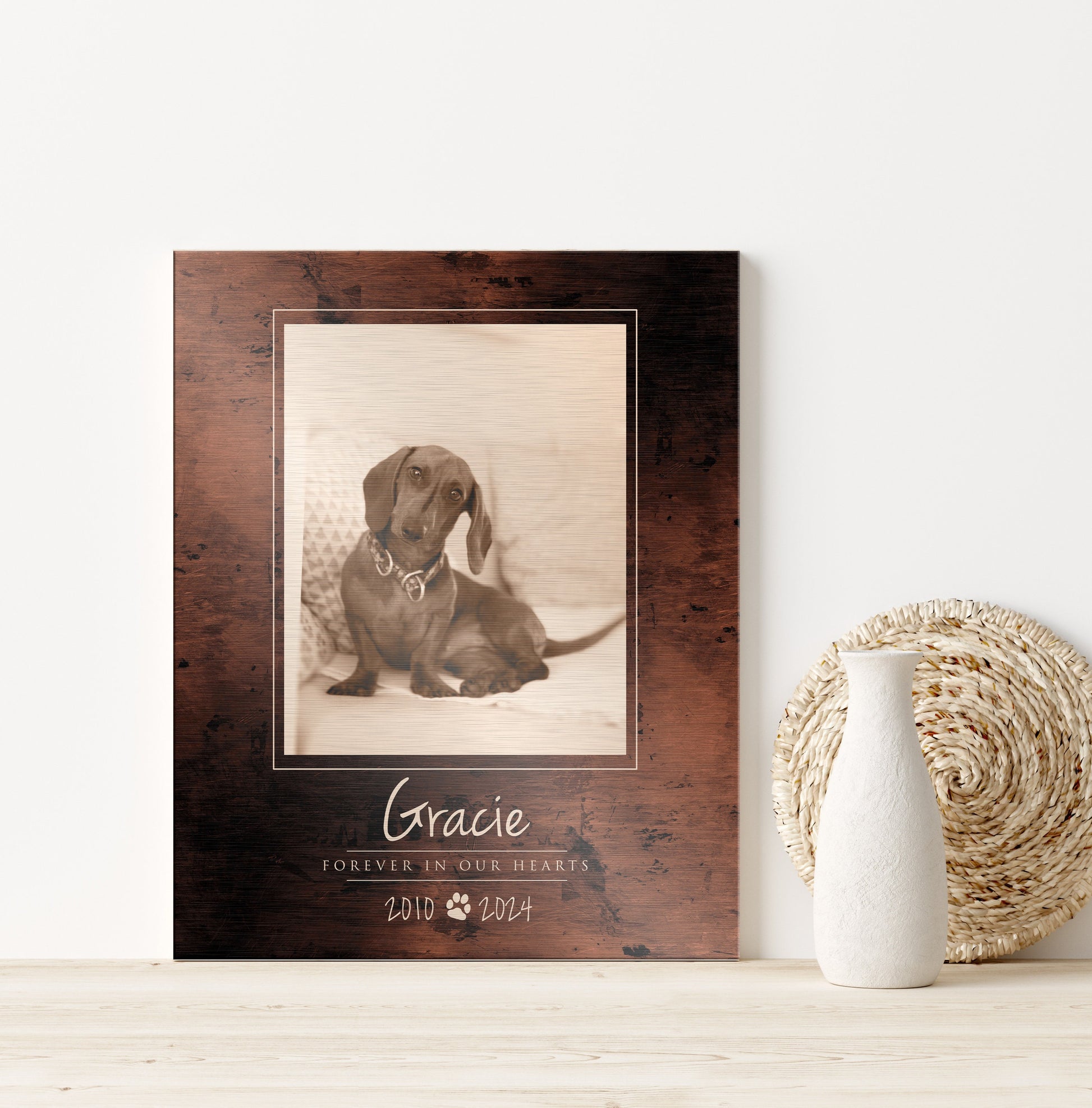 "Forever in Our Hearts" Pet Memorial Plaque - HoneycombProverbs - Signs - Photo Plaques