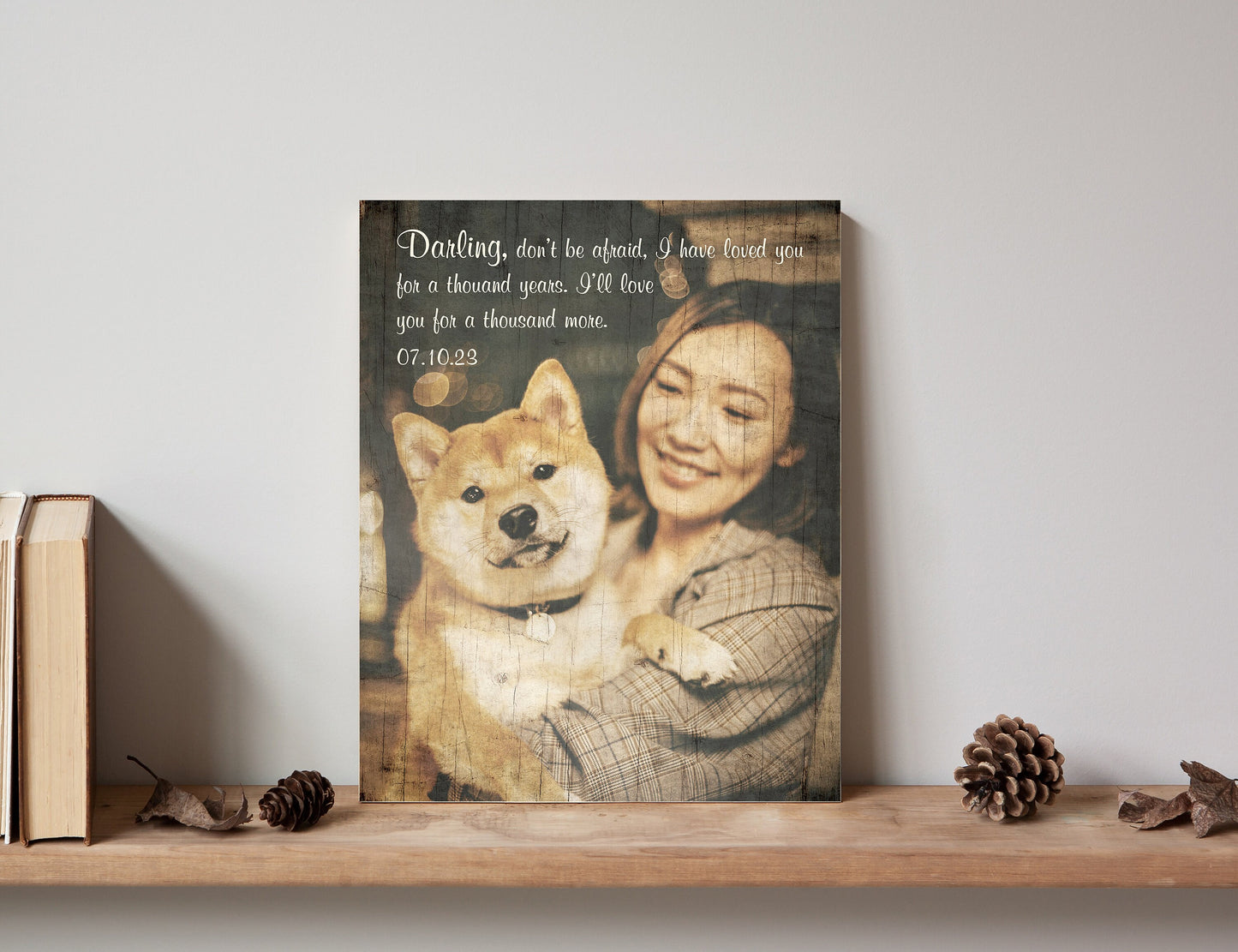 Rustic Pet Portrait on Wood, Personalized Pet Memorial on Wood, Gift for Pet Parents, Dog Portrait, Tribute, Plaque, Pet Lover, Pet Loss