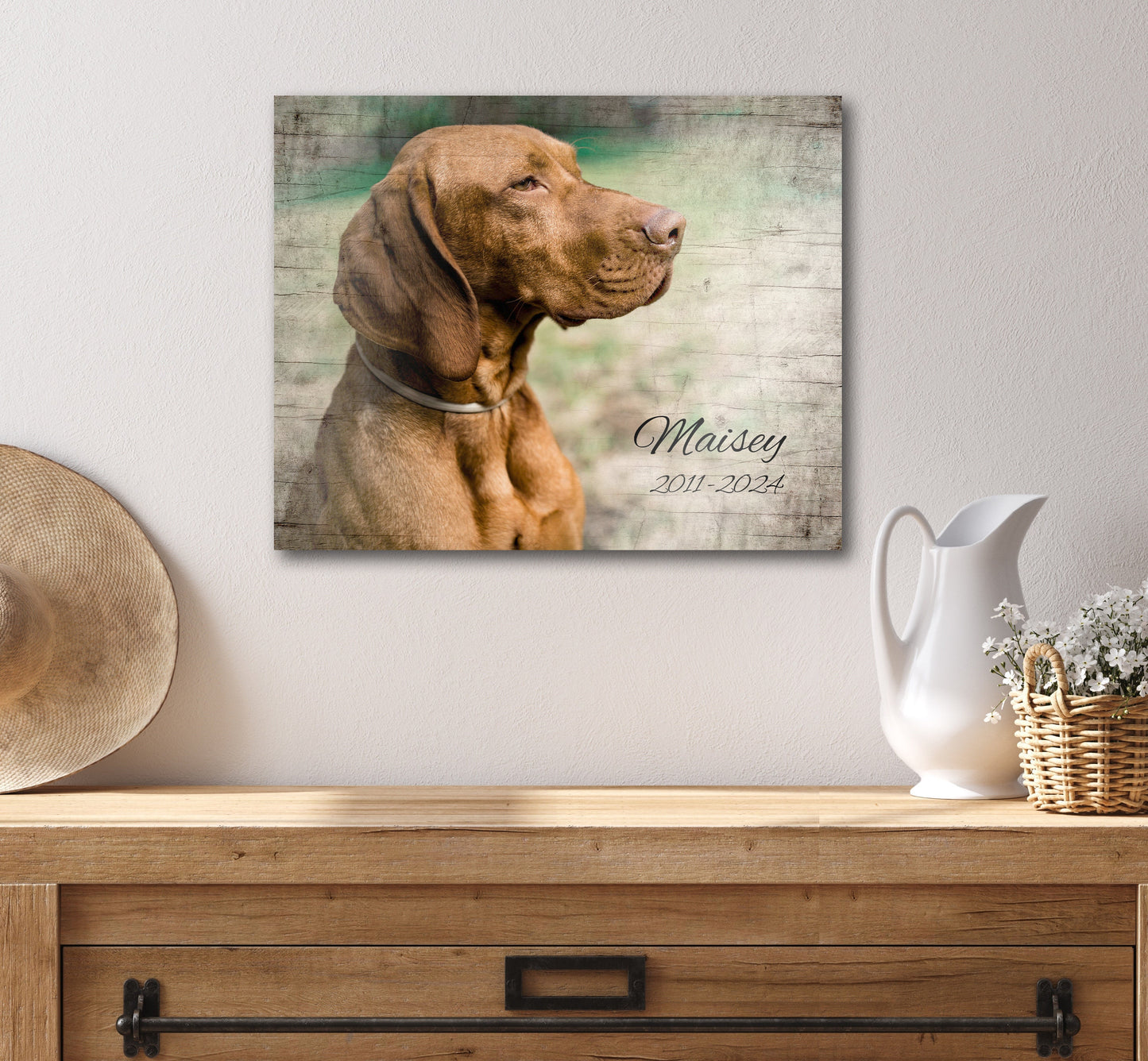 Rustic Pet Portrait on Wood - HoneycombProverbs - Religious Home & Decor - Photo Plaques