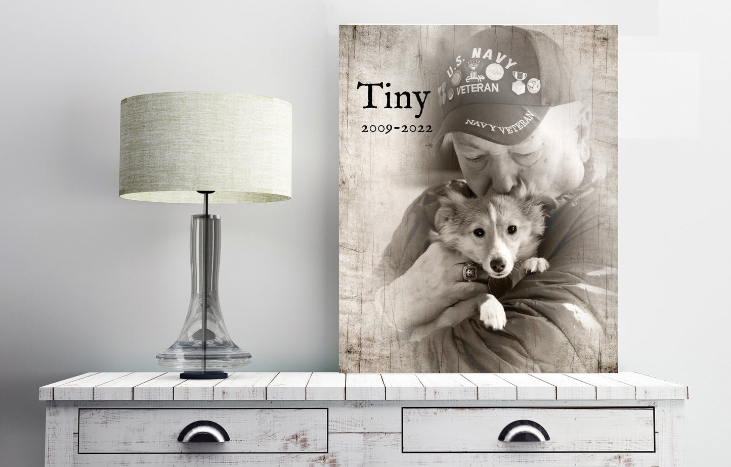 Rustic Pet Portrait on Wood - HoneycombProverbs - Signs - Photo Plaques