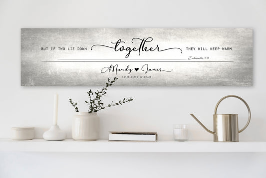 Tarnished Tin Words of Wisdom for Couple's Sign, Christian Decor for Bedroom - HoneycombProverbs - Signs - Christian Wall Art