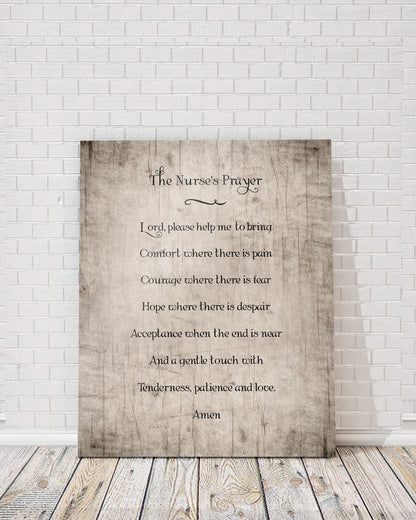 The Nurses Prayer, Artisan Wooden Sign or Plaque - HoneycombProverbs - Religious Home & Decor - Christian Wall Art