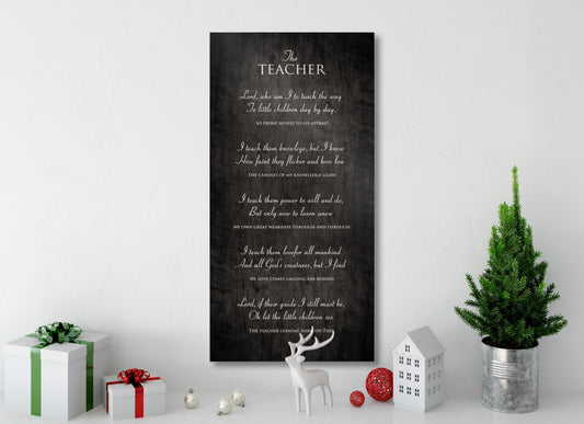 The Teacher, Rustic Poem on Wood - HoneycombProverbs - Wall Decor - Christian Wall Art