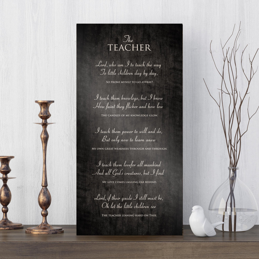 
                  
                    The Teacher Poem, on wood, Prayer for Teacher, Christian Gift for Teacher, Plaque with poem for teacher, Teacher Day, Teacher thank you gift
                  
                