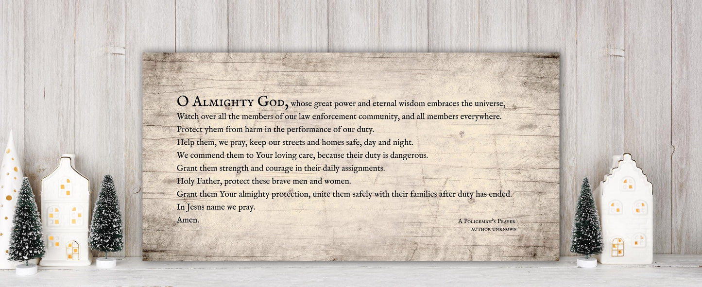 A Policeman's prayer, wood plaque, gift for law enforcement