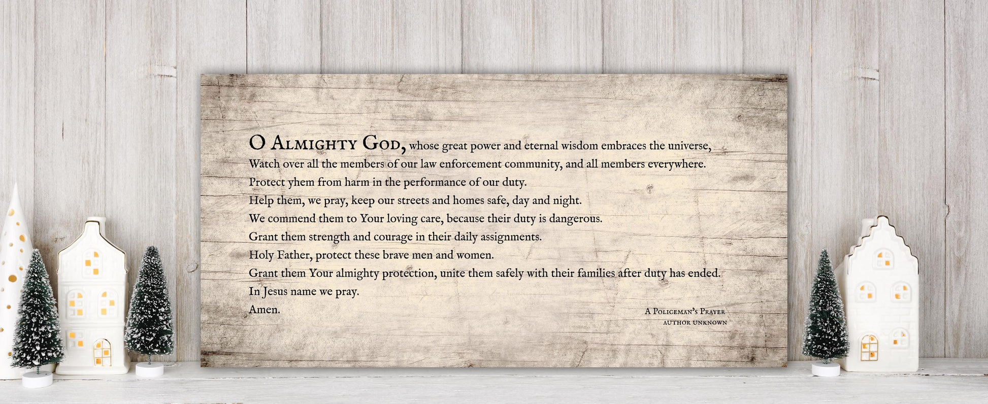 A Policeman's prayer, wood plaque, gift for law enforcement