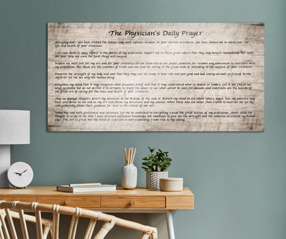 "The Physician's Daily Prayer" Rustic Tribute on Wood - HoneycombProverbs - Signs - Christian Wall Art