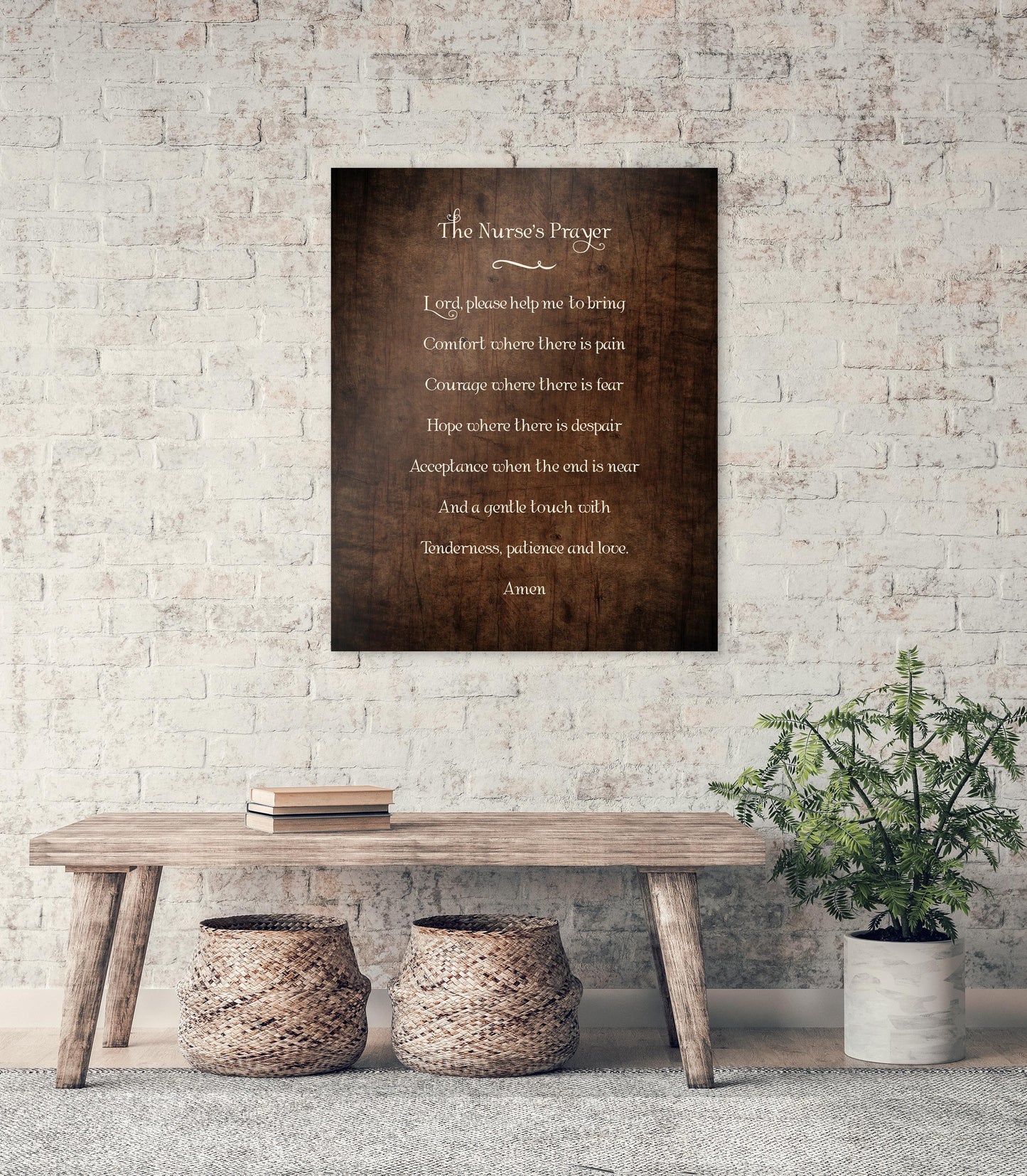 The Nurses Prayer, Artisan Wooden Sign or Plaque - HoneycombProverbs - Religious Home & Decor - Christian Wall Art