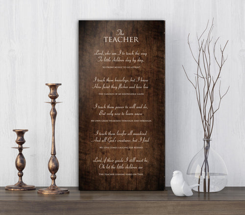 The Teacher - Artisan Wood Plaque