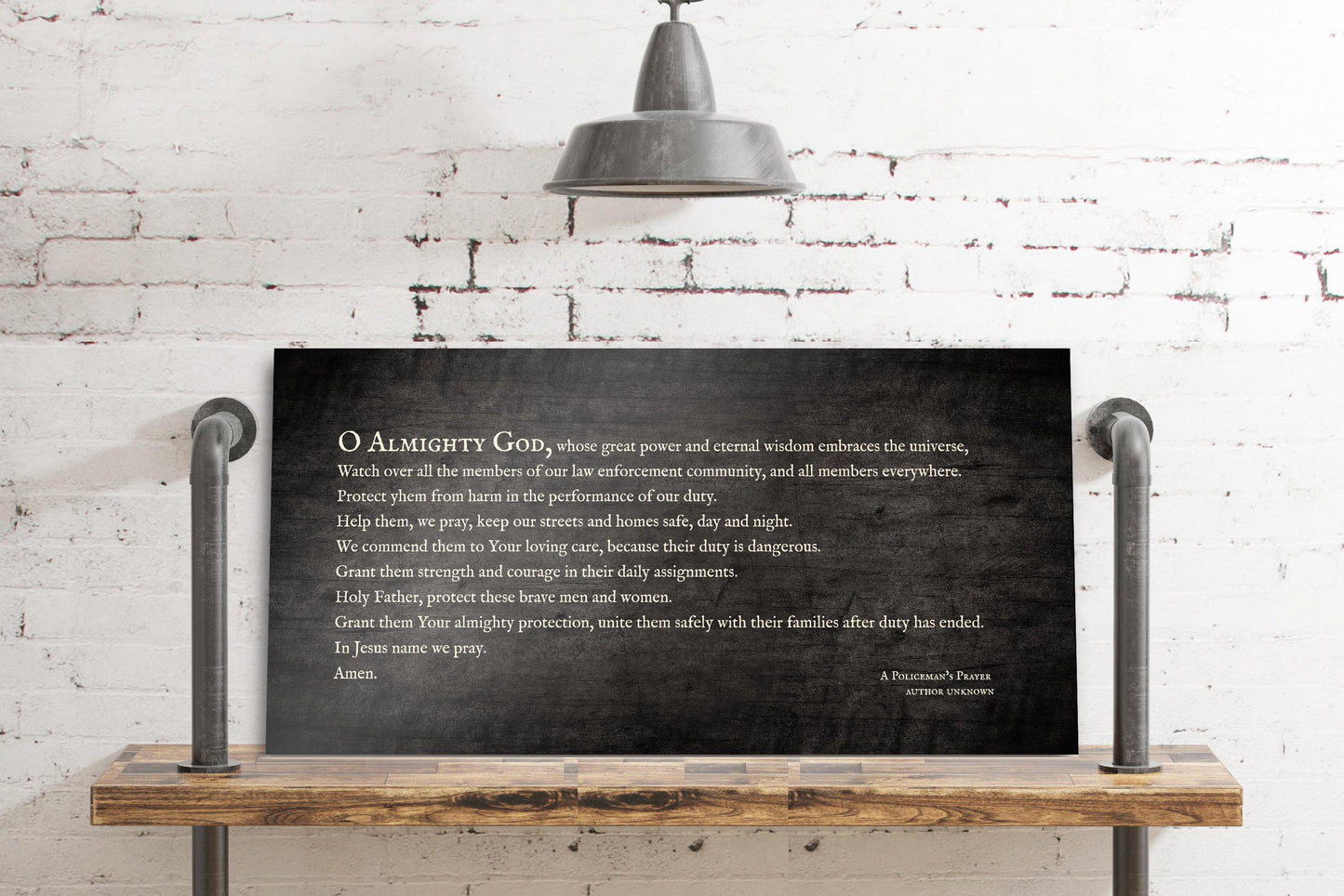 A Policeman's Prayer, Gift for Law Enforcement - HoneycombProverbs - Signs - Christian Wall Art