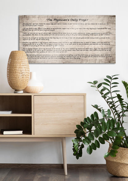 "The Physician's Daily Prayer" Rustic Tribute on Wood - HoneycombProverbs - Signs - Christian Wall Art