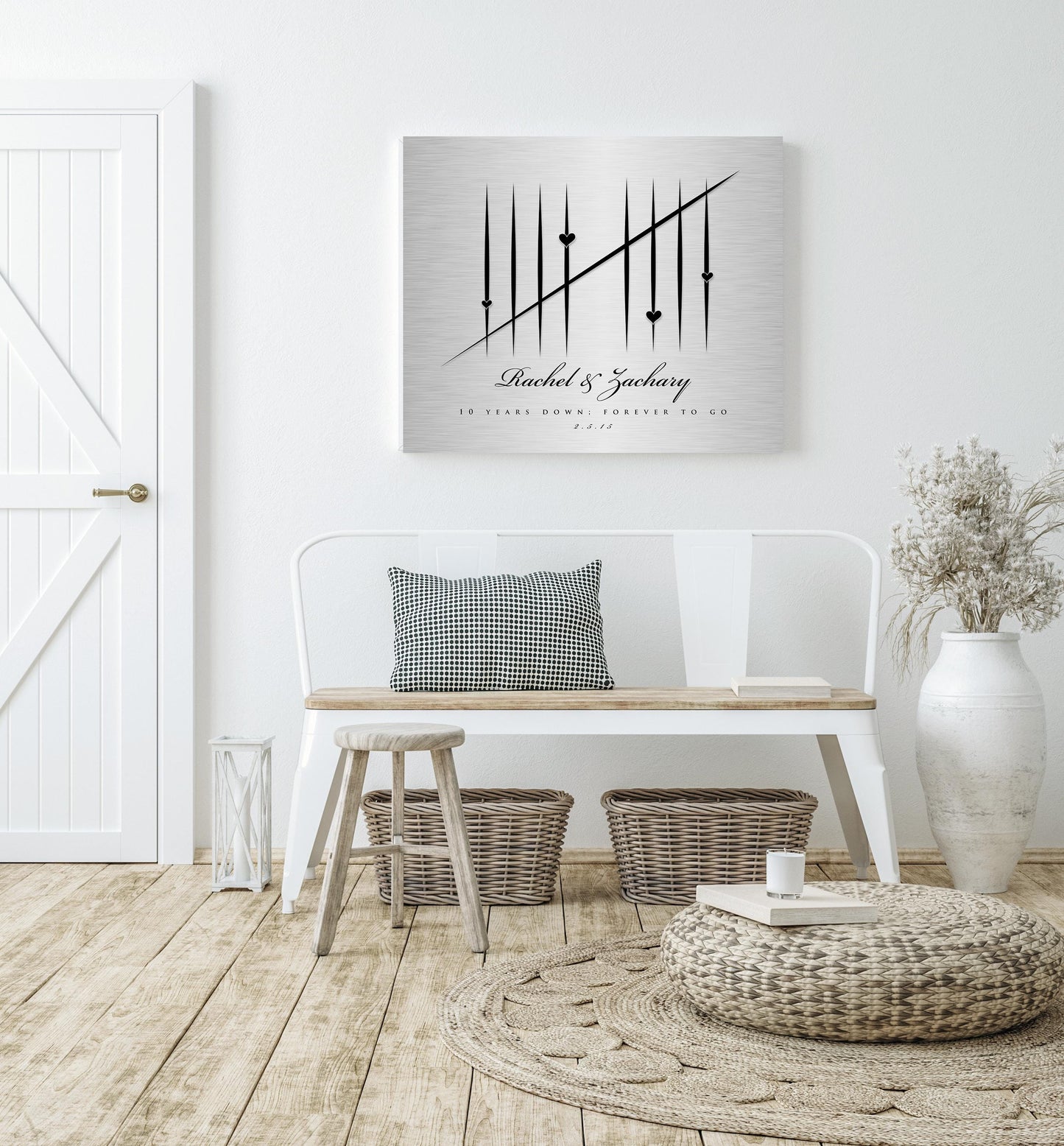 5 Years Down, Wood Tally Mark sign - HoneycombProverbs - Signs - 5 year anniversary gifts