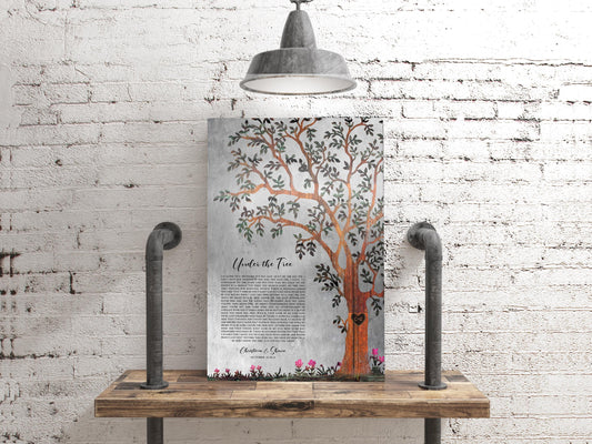 Our Tree, Custom Song Lyric Gift on Tin - HoneycombProverbs - Signs - Rustic Lyrics Wall Decor