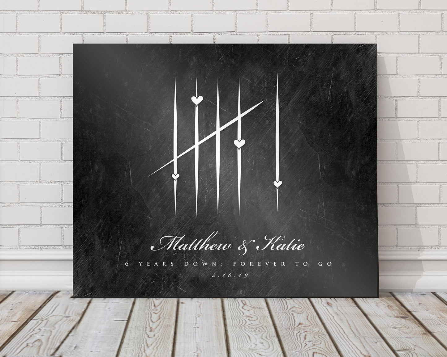 5 Years Down, Wood Tally Mark sign - HoneycombProverbs - Signs - 5 year anniversary gifts