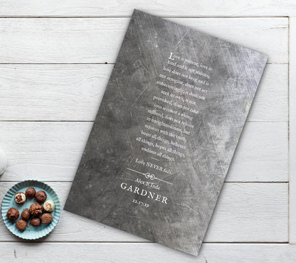1 Cor 13 Monogrammed Couple's Gift - HoneycombProverbs - Signs - Tin and Aluminum Gifts