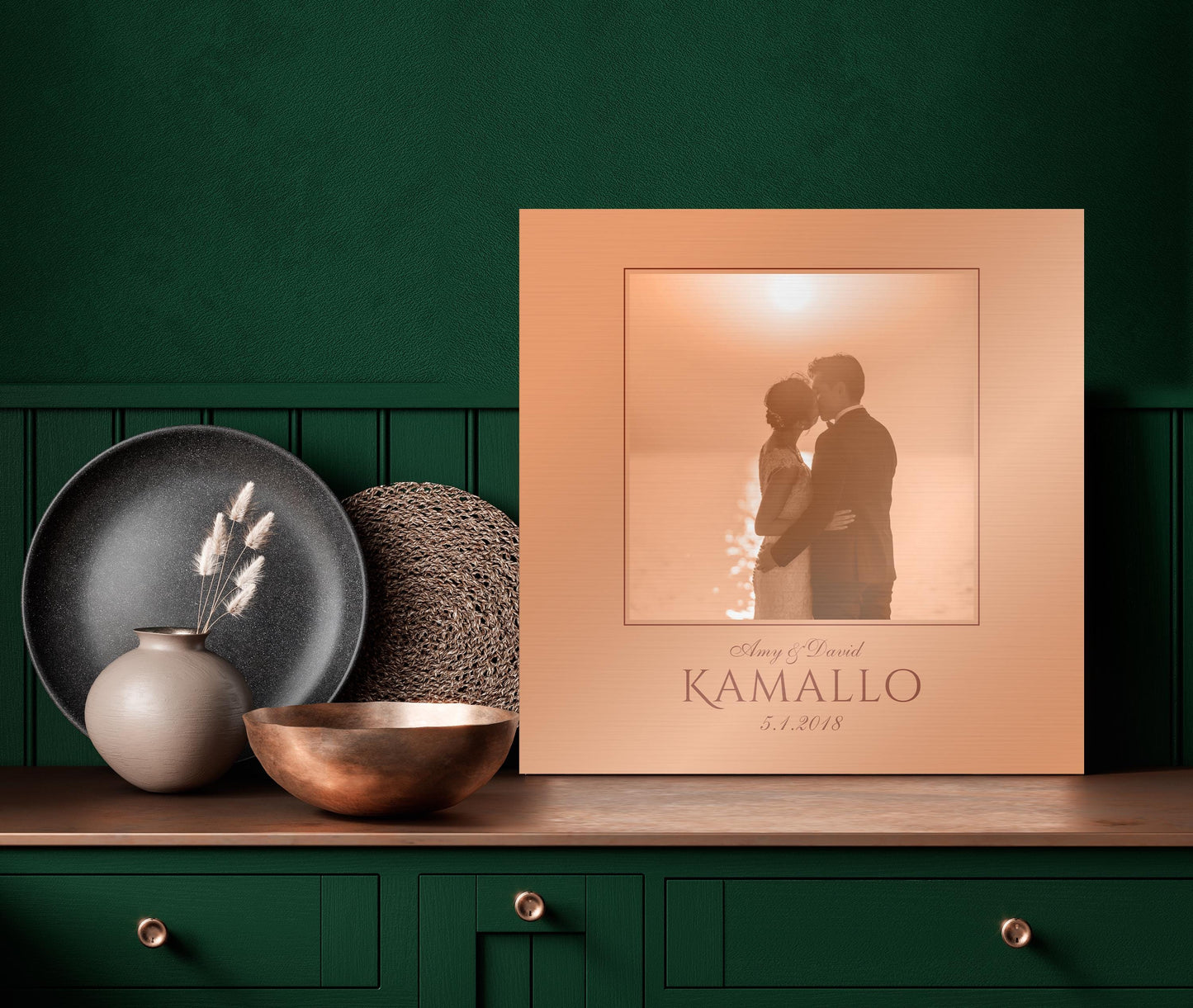 Personalized Copper Anniversary Gift, Photo on Copper - HoneycombProverbs - Signs - Copper Anniversary Gifts