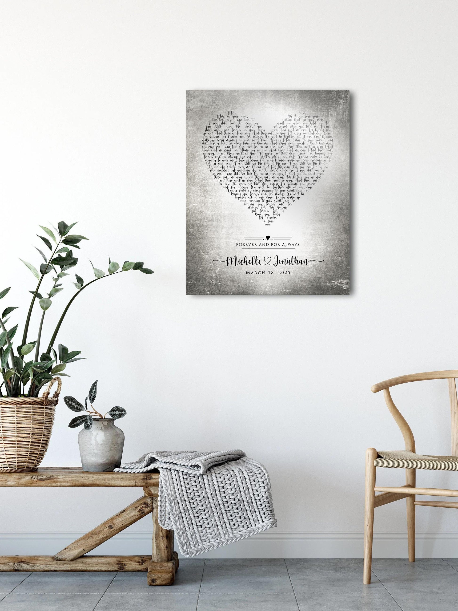 "Song in My Heart" Lyric Sign on Tin - HoneycombProverbs - Signs - Modern Lyrics Wall Decor