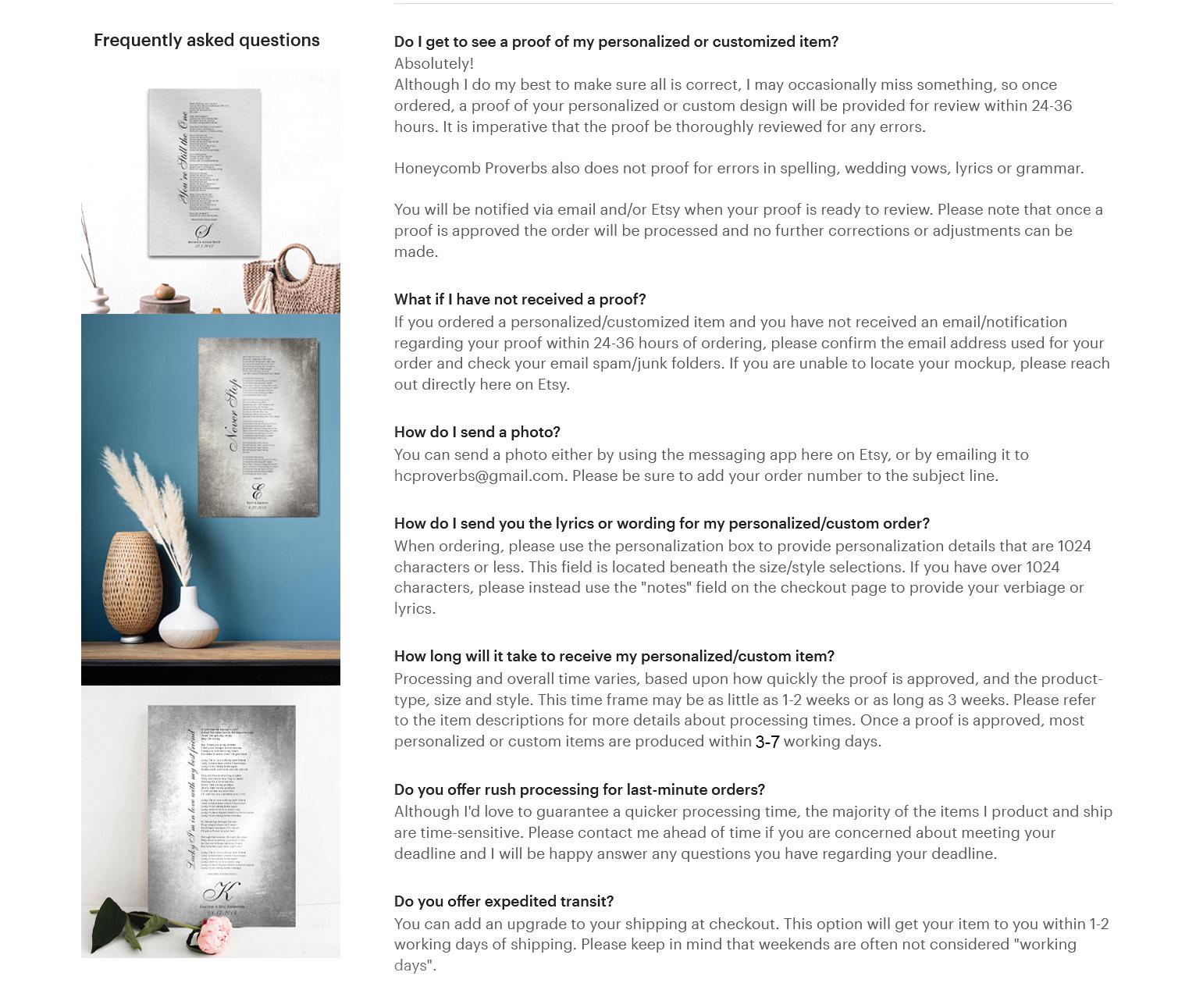 Monogrammed Tin Wedding Song Plaque - HoneycombProverbs - Signs - Vintage Lyrics Wall Art