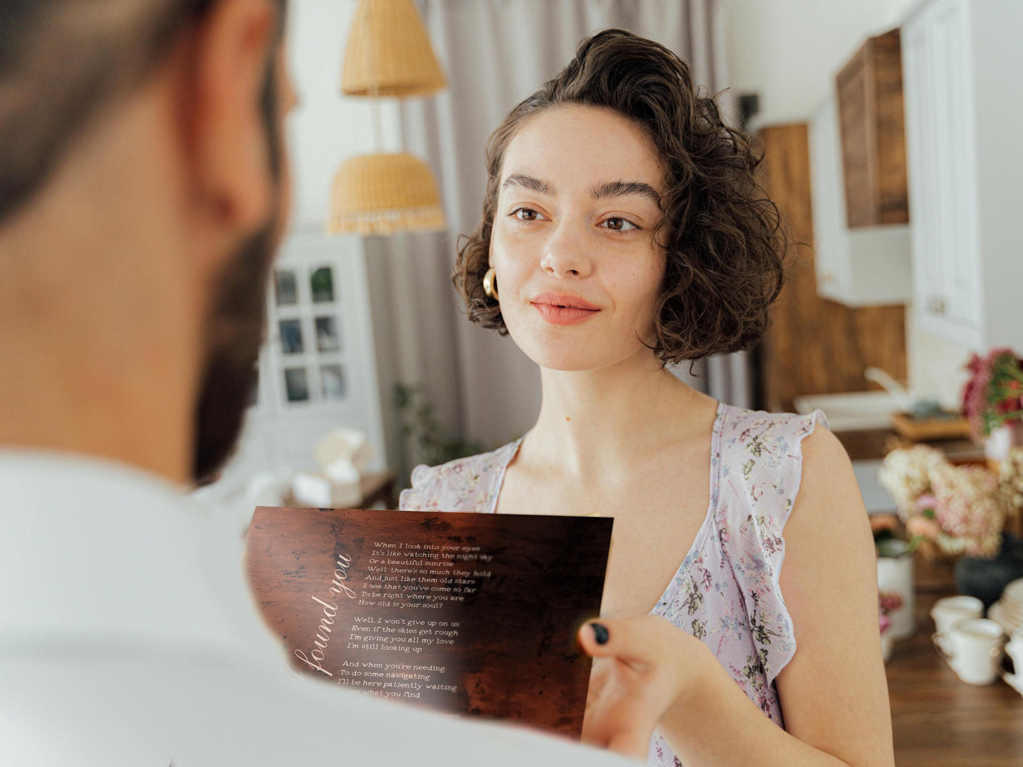 Monogrammed Bronze Anniversary Lyric Sign - HoneycombProverbs - Signs - Bronze Anniversary Gifts