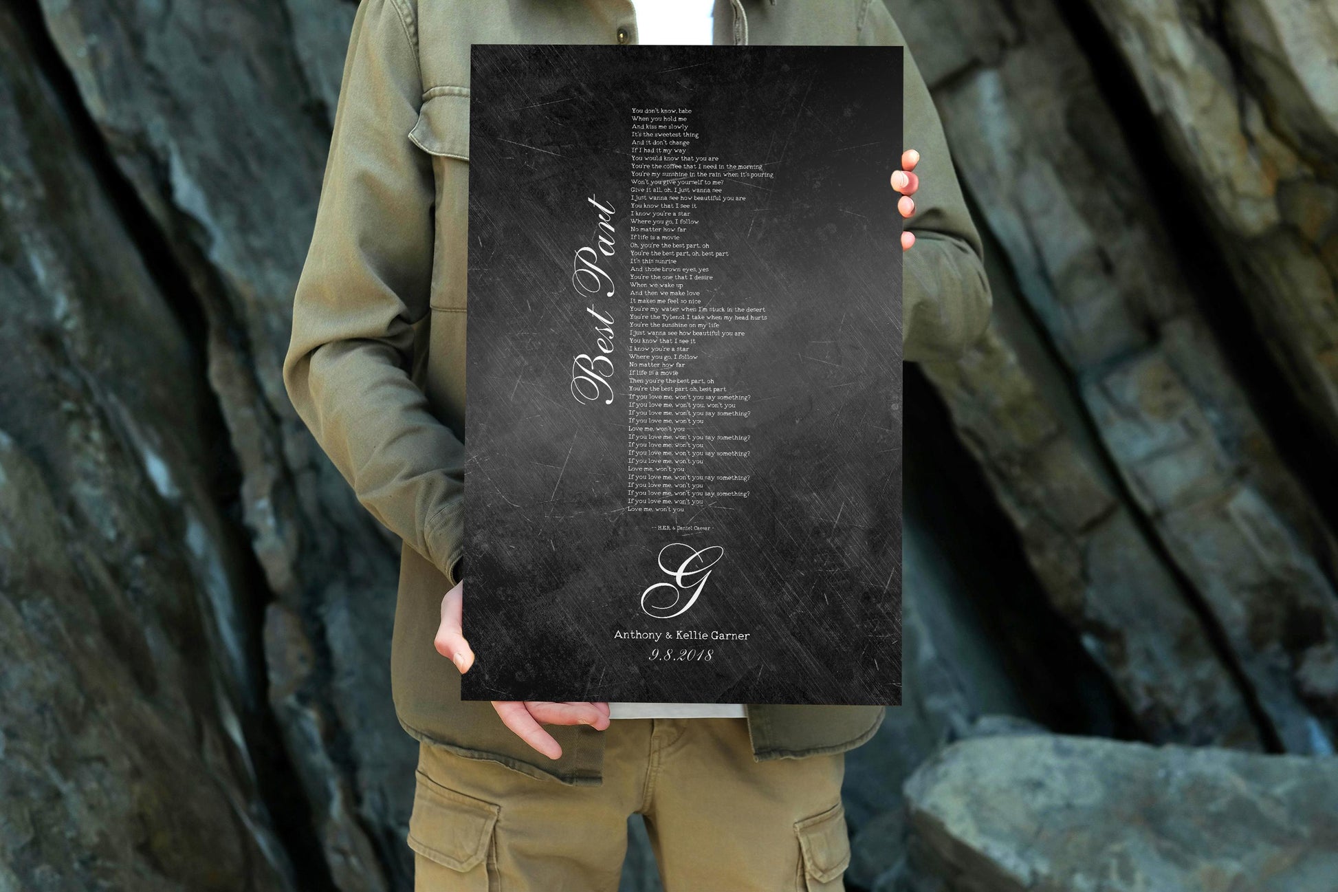 iron anniversary gift, custom song plaque, 6 year anniversary gift, lyric sign