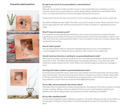 Personalized Distressed Copper Anniversary Photo Gift, shown on the wall, 7th anniversary copper
