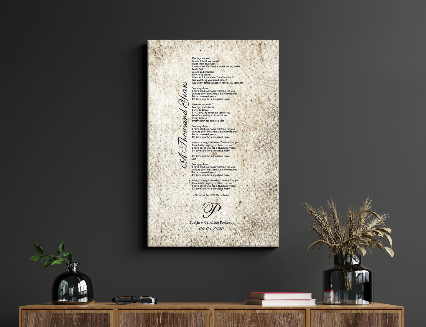2nd Anniversary Heirloom, Our Song on Cotton - HoneycombProverbs - Giclée - 2nd Anniversary Gifts