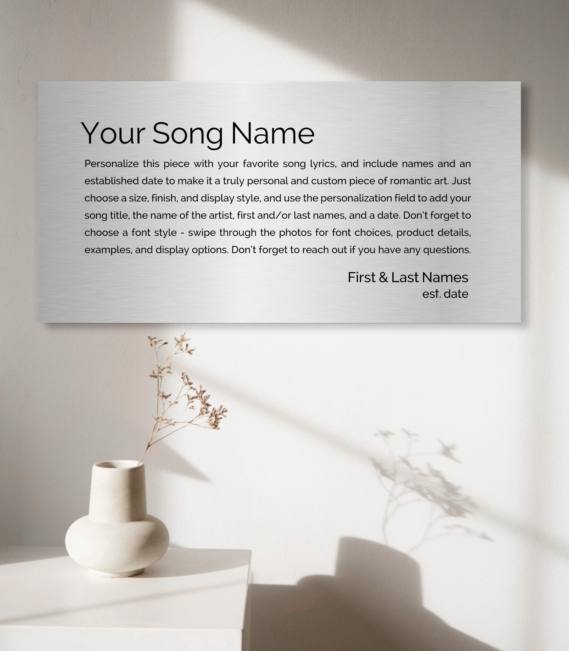 Tarnished Song Lyric Sign on Tin - HoneycombProverbs - Signs - Vintage Lyrics Wall Art