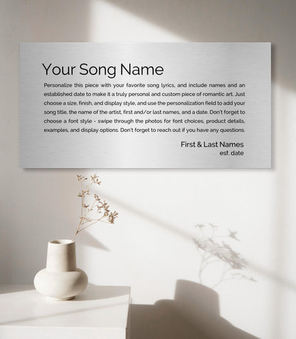 Tarnished Song Lyric Sign on Tin - HoneycombProverbs - Signs - Tin and Aluminum Gifts
