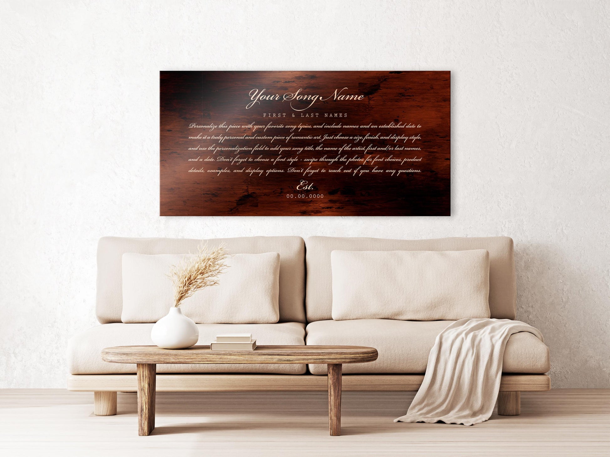 First Dance Lyrics Wall Decor, Metal Sign, Wedding Song Art, Custom Song Lyric Art - HoneycombProverbs - Signs - Rustic Lyrics Wall Decor