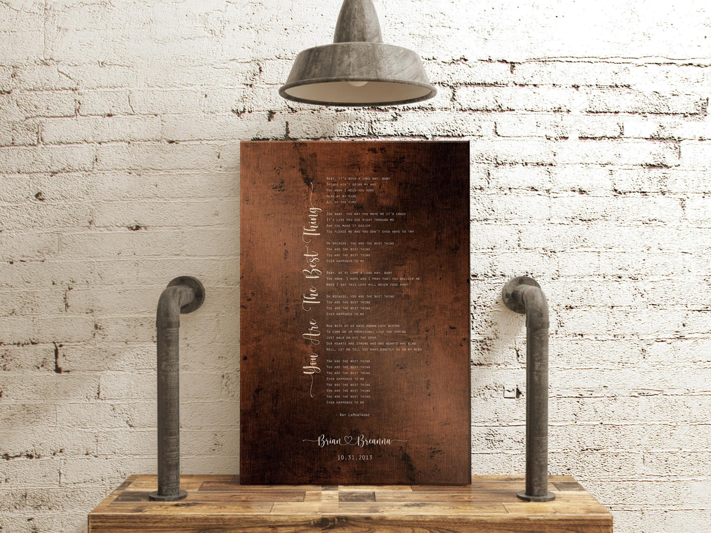Connecting Hearts Song on Bronze - HoneycombProverbs - Signs - Bronze Anniversary Gifts